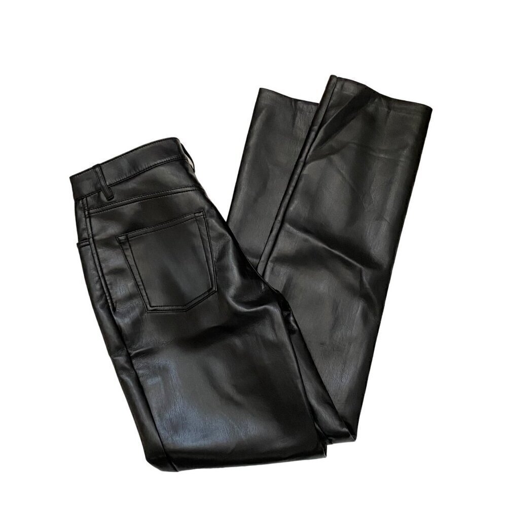 Wilfred The Melina™ Pant High-Waisted Vegan Leather Pants Black Size 4 Tall - Picture 11 of 11